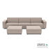 Icon deluxe loungeset 6-zits + 2 hockers Light Taupe