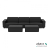uni loungeset 6-zits + 2 hockers small Wicked Black