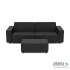 Icon deluxe loungeset 3-zits + hocker small Anthracite