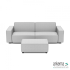 uni loungeset 3-zits + hocker small Dawn Dust