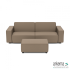uni loungeset 3-zits + hocker small Dark Taupe