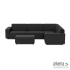 uni Loungeset 6-zits hoek + hocker S (rechts) Wicked Black