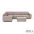 Icon deluxe Loungeset 6-zits hoek + hocker S (links) Light Taupe