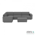 uni Loungeset 6-zits hoek + hocker S (links) Antraciet
