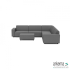 uni loungeset 8-zits hoek + hocker S (rechts) Antraciet