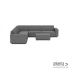uni loungeset 8-zits hoek + hocker S (links) Antraciet