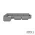 Icon deluxe loungeset 10-zits hoek + 2 hockers S (links) Steel