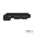 uni loungeset 10-zits hoek + 2 hockers S (L) Wicked Black