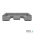 Icon deluxe loungeset U-zits + hocker Steel