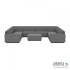 uni loungeset U-zits + hocker Antraciet