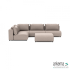 Meubels: Luxury loungeset corner 230x340 + hocker links Light Taupe