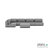 Luxury loungeset corner 230x450 + hocker Steel Links
