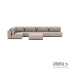 Meubels: Luxury loungeset corner 230x450 + hocker Light Taupe Links
