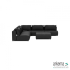 Luxury loungeset corner 340x340 + hocker Anthracite (links)