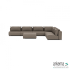 Luxury loungeset corner 450x340 + hocker Charcoal (rechts)
