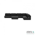 Luxury loungeset corner 450x340 + hocker Anthracite (rechts)