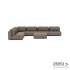 Luxury loungeset corner 450x340 + hocker Charcoal (links)