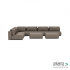Luxury loungeset corner 450x340 + 2 hockers Charcoal (links)
