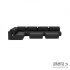 Luxury loungeset corner 450x340 + 2 hockers Anthracite (links)