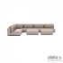 Luxury loungeset corner 450x340 + 2 hockers Light Taupe(links)
