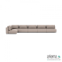 Luxury loungeset corner 560x230 Light Taupe (links)