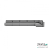 Luxury loungeset corner 560x230 Steel (rechts)
