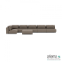 Luxury loungeset corner 560x230 + hocker Charcoal (links)
