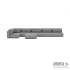 Luxury loungeset corner 560x230 + hocker Steel (links)