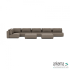 Luxury loungeset corner 560x230 + 2 hockers Charcoal (links)