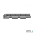 Luxury loungeset corner 560x230 + 2 hockers Steel (links)