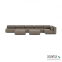 Luxury loungeset corner 560x230 + 2 hockers Charcoal (rechts)