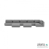 Luxury loungeset corner 560x230 + 2 hockers Steel (rechts)