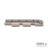 Luxury loungeset corner 560x230 + 2 hockers Light Taupe (rechts)