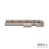 Luxury loungeset corner 560x230 + hocker Light Taupe (rechts)