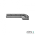 Luxury loungeset corner 450x450 Steel (rechts)