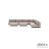 Luxury loungeset corner 450x450 + 2 hockers Light Taupe (rechts)