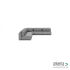 Luxury loungeset corner 340x560 Steel (links)
