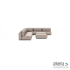 Luxury loungeset corner 340x560 +2 hockers Light Taupe (links)