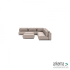 Luxury loungeset corner 340x560 +2 hockers Light Taupe (rechts)