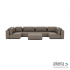 Luxury loungeset u-sofa 230x460x230 + hocker Charcoal