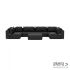 Luxury loungeset u-sofa 230x460x230 + hocker Anthracite
