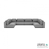 Luxury loungeset u-sofa 340x460x340 Steel