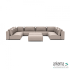 Luxury loungeset u-sofa 340x460x340 + 2 hockers Light Taupe