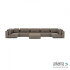Luxury loungeset u-sofa 230x570x230 + hocker Charcoal