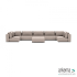 Luxury loungeset u-sofa 230x570x230 + hocker Light Taupe