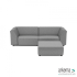 Chill loungeset 3-zits + hocker Steel