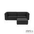 Chill loungeset 3-zits + hocker Anthracite