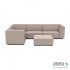 Chill loungeset 6-zits hoek + hocker (links) Light Taupe