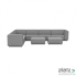 Chill loungeset 10-zits hoek + 2 hockers (links) Steel