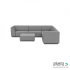 Chill loungeset 8-zits hoek + hocker (rechts) Steel